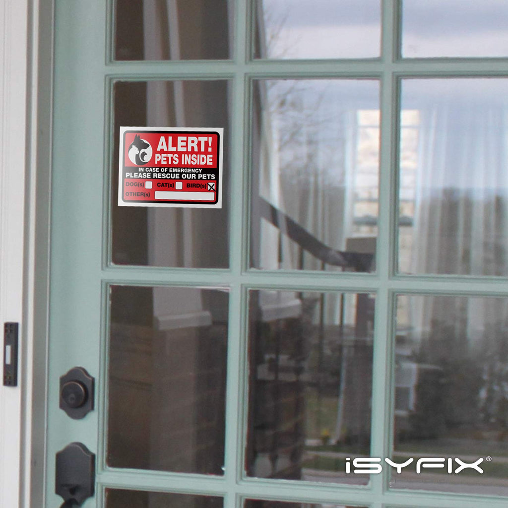 Pets Inside Alert Signs Stickers