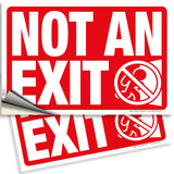 Not an Exit Sign Stickers – Vinyl Decals, 2-Pack, 10 x 7 in