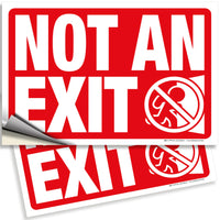 Not an Exit Sign Stickers – Vinyl Decals, 2-Pack, 10 x 7 in
