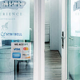 Credit card sign sticker