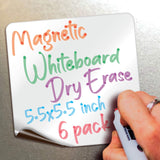 Magnetic Dry Erase Whiteboard Notes – Reusable Fridge Magnets, 6 Shapes