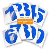 iSYFIX vinyl number stickers – Blue