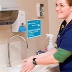 Employees Must Wash Hands Signs Stickers