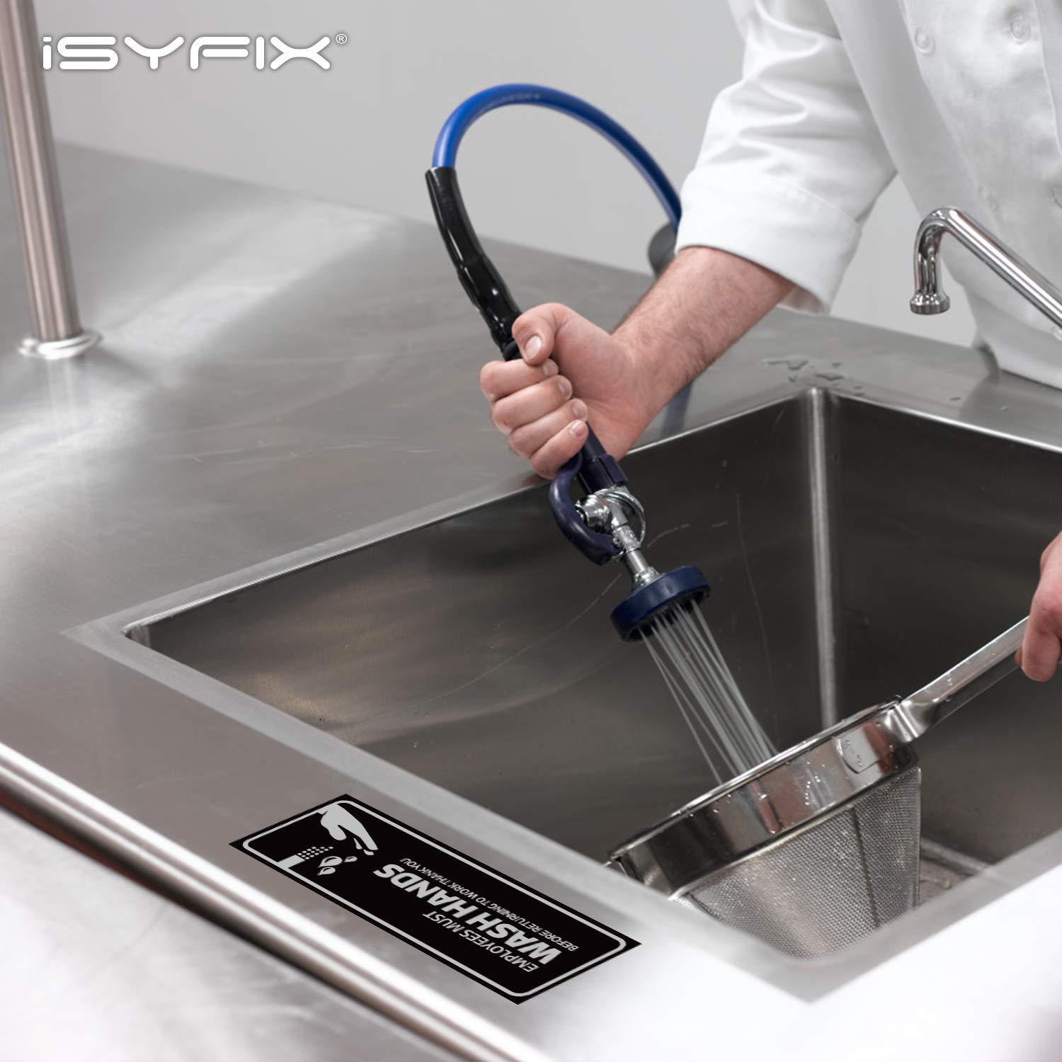 Employees Must Wash Hands Stickers