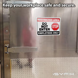 Restricted area employees only sign – 10x7 in, 2-pack, view 4