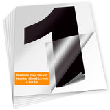 Number 1 vinyl sticker – black