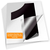 Number 1 vinyl sticker – black