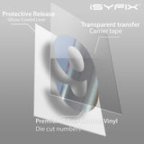 iSYFIX vinyl number stickers – Silver Chrome