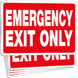 Emergency Exit Only Signs – Vinyl, Plastic & Aluminum, Glow Options