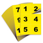 Square Consecutive Number Stickers - 1 to 100