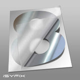 iSYFIX vinyl number stickers – Silver Chrome