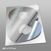 iSYFIX vinyl number stickers – Silver Chrome