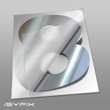 iSYFIX vinyl number stickers – Silver Chrome