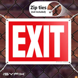 Exit sign – rust-free aluminum, 10x7 in, 1-pack