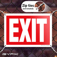 Exit sign – rust-free aluminum, 10x7 in, 1-pack