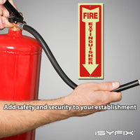 Fire extinguisher sign – glow in the dark plastic, 5-pack, view 3