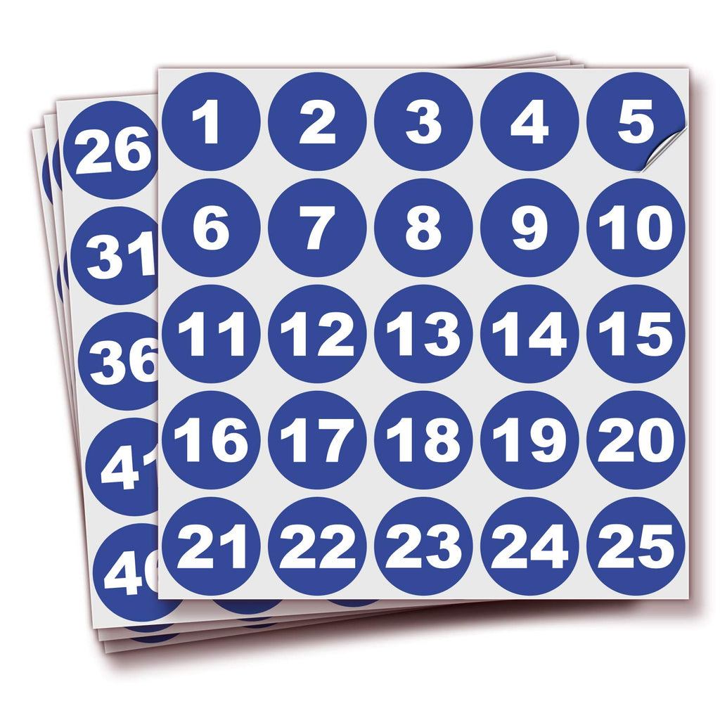 Consecutive Number Stickers - 1 to 100