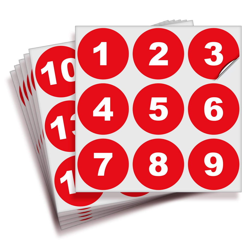 Consecutive Number Stickers - 1 to 50