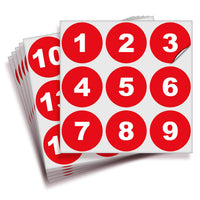 Consecutive Number Stickers 1–50 — Vinyl Inventory & Bin Labels