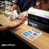 Credit card sign sticker