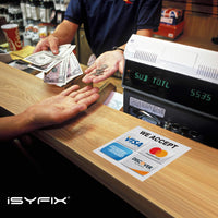 Credit card sign sticker