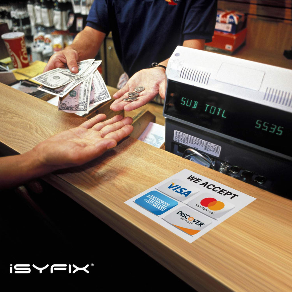 Credit Card Sticker Signs Stickers