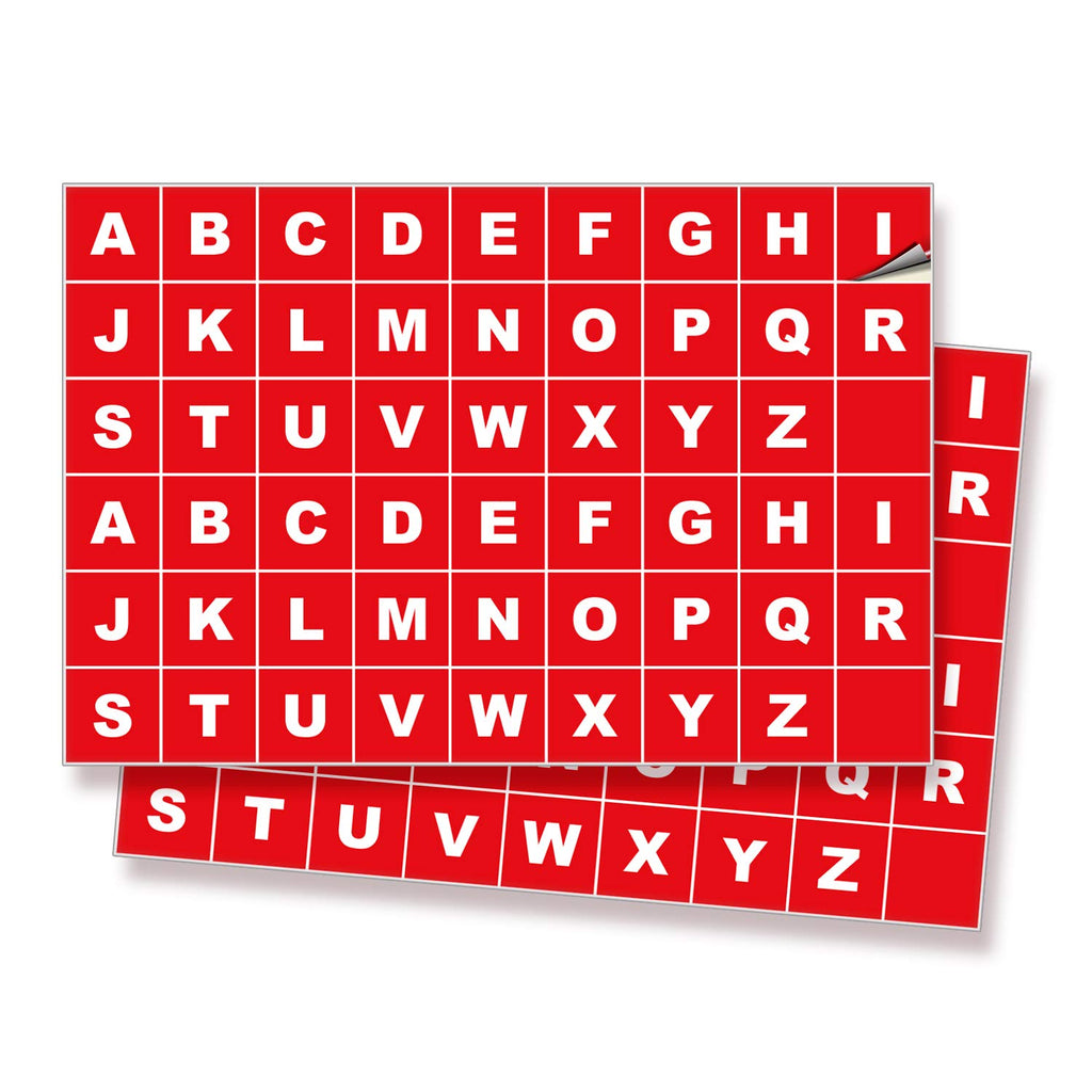 Square Letters Stickers - A to Z