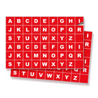 Square Letters Stickers - A to Z