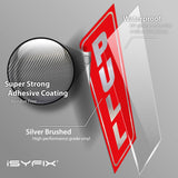 #Brushed Silver / Red Vertical