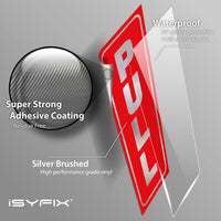 #Brushed Silver / Red Vertical