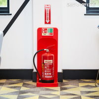 Fire extinguisher sign – reflective aluminum, 4x12 in, 2-pack, view 3