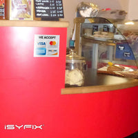 Credit card sign sticker