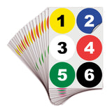 Consecutive Number Stickers 1–100 – Round Vinyl Labels, 7 Colors