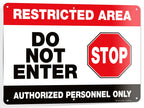 Restricted Area - Authorized Personnel Only Signs