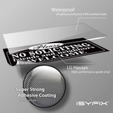 No soliciting sign sticker – black, close-up