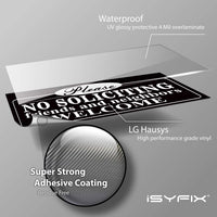 No soliciting sign sticker – black, close-up