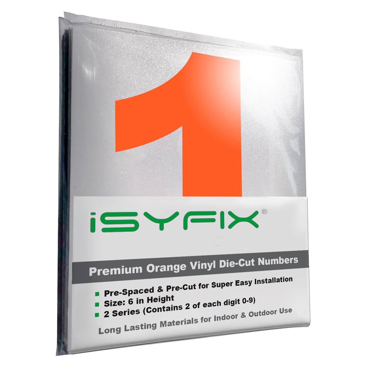 iSYFIX vinyl number stickers – Orange