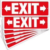 Exit sign with directional arrows — plastic, right & left, 12 x 4 inch