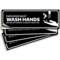 Employees Must Wash Hands Stickers