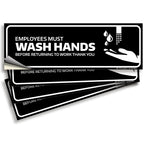 Employees Must Wash Hands Stickers
