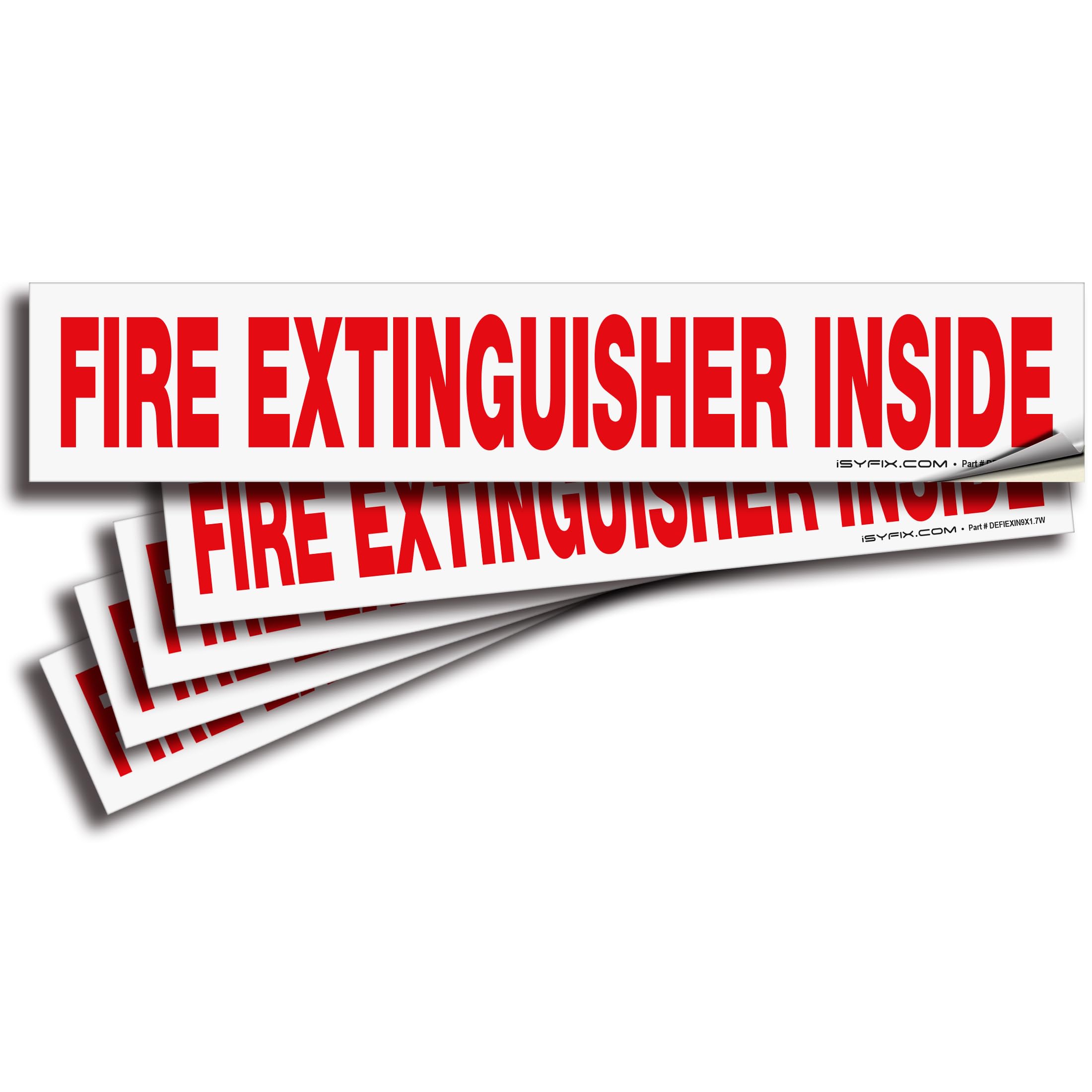 Fire Extinguisher Inside Sticker for Vehicles