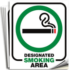 Designated Smoking Area Signs Sticker