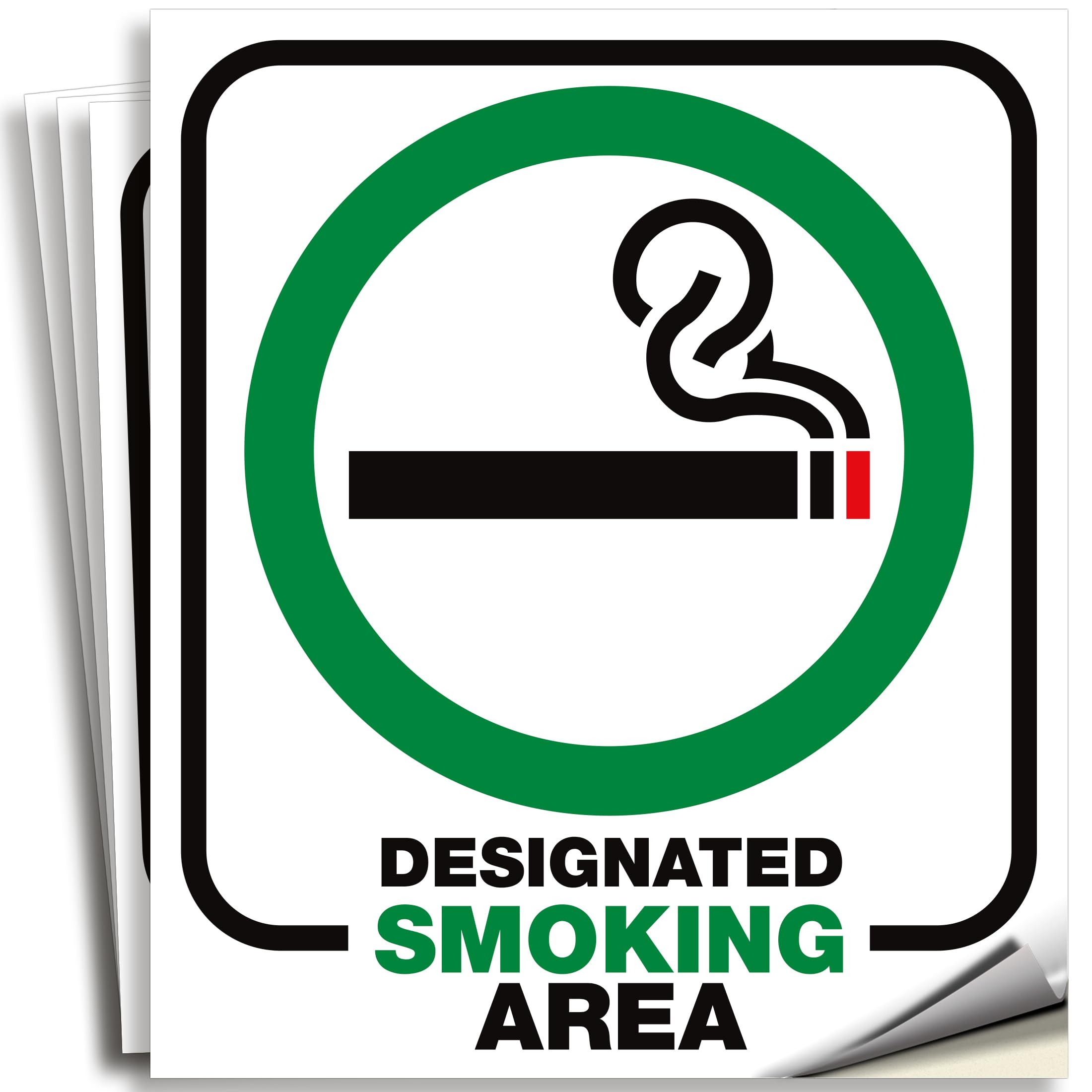 Designated Smoking Area Signs Sticker