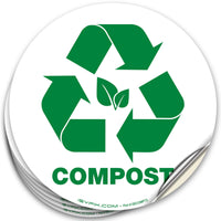 Recycle, Trash & Compost Stickers – 6-Pack Bin Labels, 5 x 5 in
