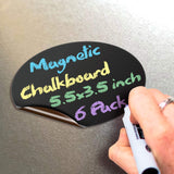 Magnetic Chalkboard Notes – Reusable Fridge & Locker Labels, 6 Shapes