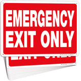 Emergency Exit Only Signs – Vinyl, Plastic & Aluminum, Glow Options