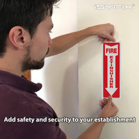 Fire extinguisher sign sticker – adhesive vinyl, 5-pack, view 2