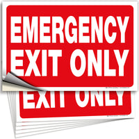 Emergency Exit Only Signs – Vinyl, Plastic & Aluminum, Glow Options