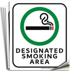 Designated Smoking Area Signs Sticker