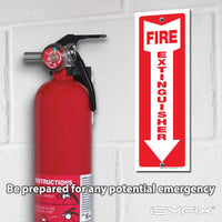 Fire extinguisher sign – rigid plastic, 5-pack, view 2
